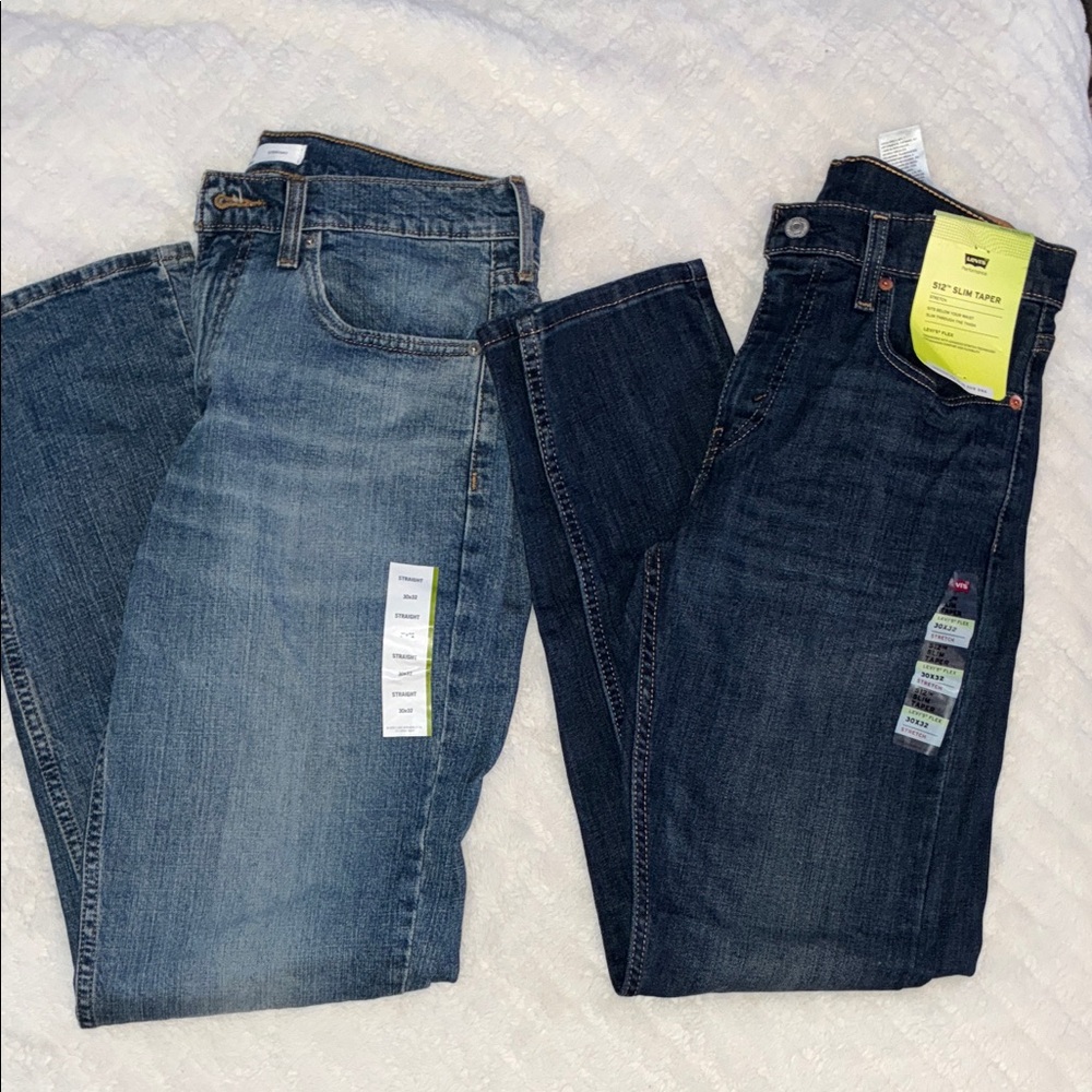 Levi's Men Jeans Slim Straight - Light and Dark Blue